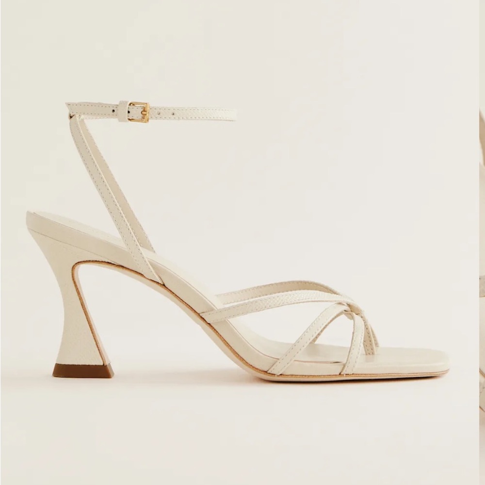 Reformation Gen Heeled Sandal Ivory - Size 7